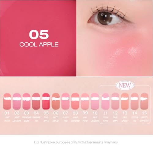 Image of PERIPERA SYRUPY TOK CHEEK Liquid Blush| Dewy Finish with Long-Lasting Hydration, Buildable & Blendable Color, Natural Glow for Cheeks, Safe for Sensitive Skin (05 COOL APPLE)