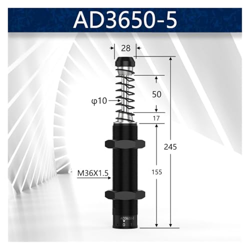 Amortisseur hydraulique AC1007 réglable pour stopper les chocs machine