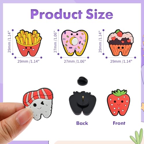 Image of Cute Pins Bulk, Funny Lapel Badge Pins Rubber Brooch Pins for Backpacks, Hats, Bags