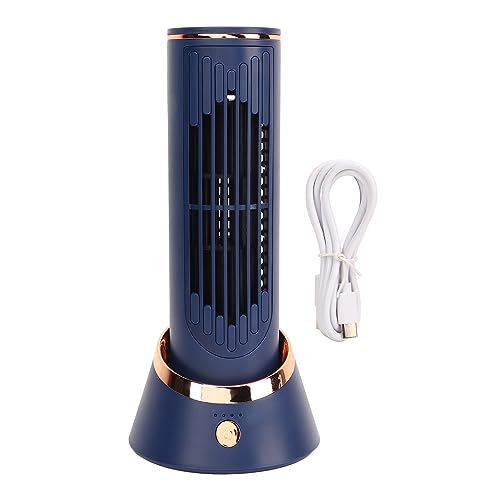 Majatou Mini Bladeless Tower Fan 5V 2A Type C 4000mAh 3Speed Quiet