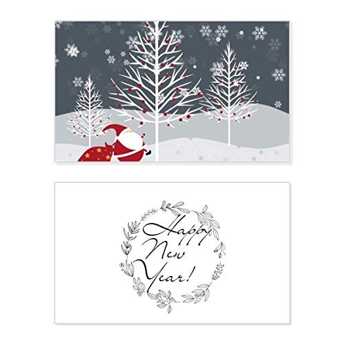 Tarjeta conmemorativa de Navidad de Papá Noel, diseño artístico con copo de nieve en relieve