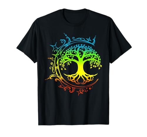 Esoterik Yoga SMMBYV Herren Yoga T-Shirt Schwarz S Mandala Style...