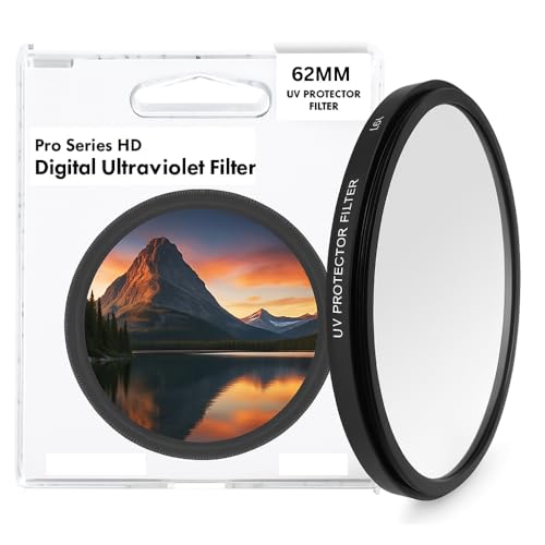Tronixpro 62mm UV Protection Filter HD Clear Digital Lens Protector for DSLR Camera Reduces Glare & Ghosting