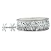 Fowod Winter Christmas Snowflake Trim Crafts Decoration,11 Yard/33 Feet,1 inch Wide (Silver)