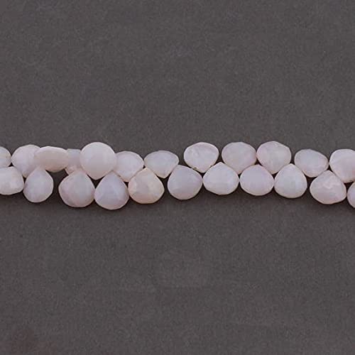 Pink Opal Faceted Briolettes en forme de cœur 13mm pour création de bijoux de perles SB2586