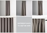 AmeliaHome Zasłona 140x245 cm beżowa zaciemniająca na taśmie Blackout