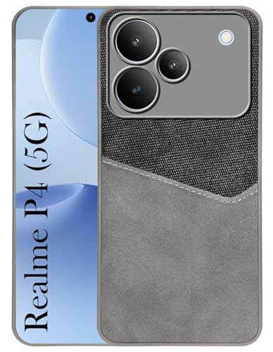 Image of Jkobi Back Cover Case for Realme P4 (Dual PU Leather Stitch | Professional Minimalist | Soft and Flexible)