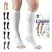 Truform 0865, Compression Stockings, Below Knee, Open Toe, 20-30 mmHg, White, 3X-Large