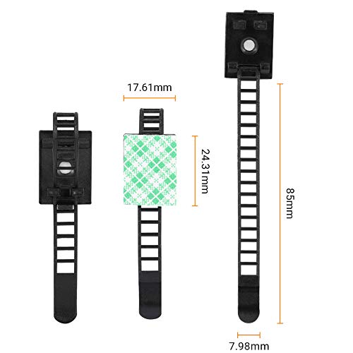 50 Stück Wiederverwendbare Kabelhalter für Autokabel zum Aufhängen an der Wand, zum Organisieren von unordentlichen Kabeln zu Hause, im Büro, auf Festivals, Dekorationen