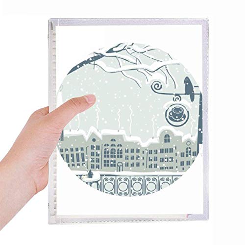 Carnet à spirales rechargeable Snow Tree Bird City avec couverture rigide