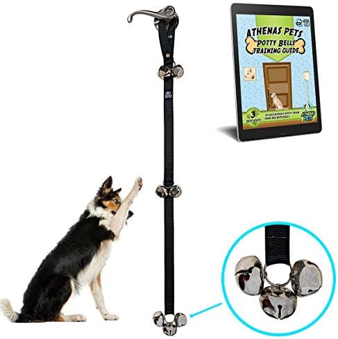 Athenas Pets Dog Bells for Potty Training, Best Dog Bell for Puppy Training, Adjustable Dog Door Bell, Premium Quality Nylon Dog Training Bells for Door for Dog Potty Training, Loud Dog Doorbell