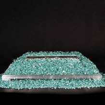Rasmussen Vent Free FireGlitter Burner Kit GM30-BG-AFM30-RE-B-P, 30-Inch, Safety Pilot with Variable Flame Remote, Propane, Fire Glass/10 lbs/Blue/Green
