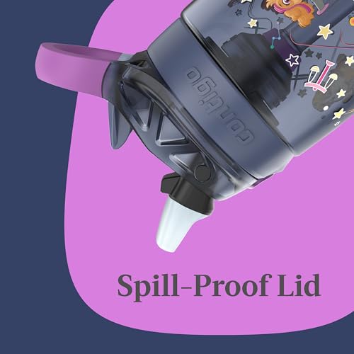 Image of Contigo Aubrey Paw Patrol Leak-Proof Spill-Proof Water Bottle with Autospout, 14oz, Paw Patrol Space Zodiac, Purple