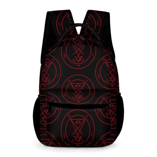 Sigil of Lucifer Cute Backpack Travel Daypack Lightweight Back Pack with Pockets