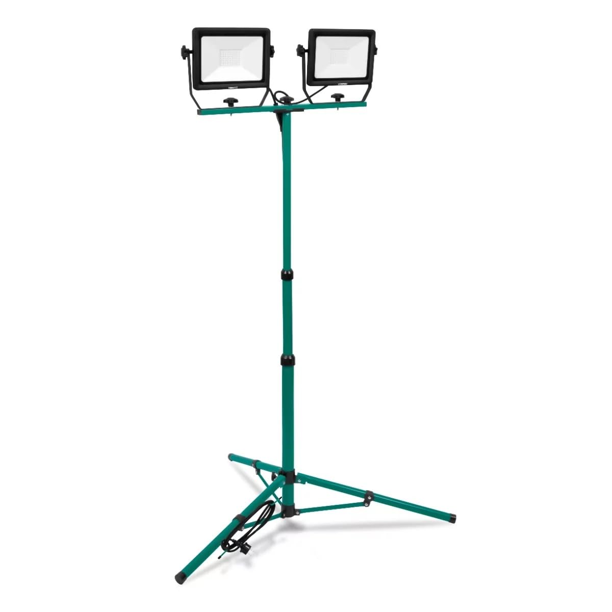 VONROC Baustrahler LED mit Stativ - LED Arbeitsstrahler höhenverstellbar [Einzeln Dreh- und Schwenkbar] Arbeitsleuchte für den Innenbereich [IP65 Schutz] (2x 50W)