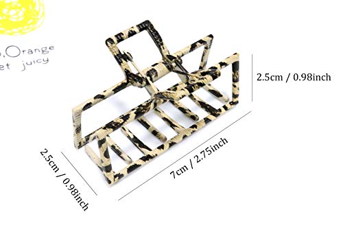 Leopard Hair Claw Clips 2 Pcs Metal Tortoise Claw New French Design Hair Grip Clips For Women Hair Accessories #TOP3