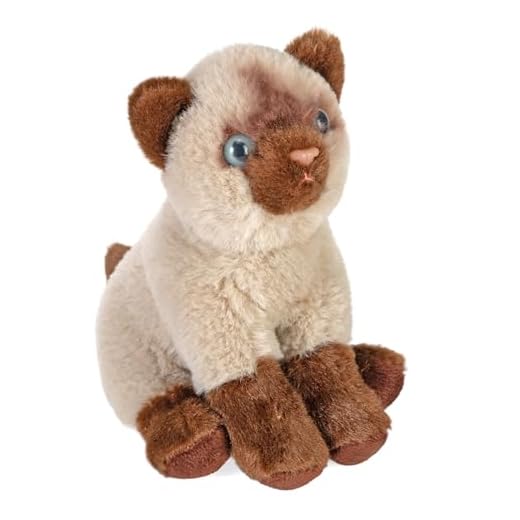 Wild Republic Pocketkins Eco Gato Siamés, Peluche, 12 cm, Juguete de Peluche, Hecho de Materiales Reciclados, Ecológico