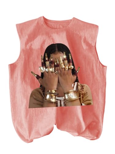 RoseSeek Summer Retro Graphic Tank Top Hippop Streetwear Y2K Tees