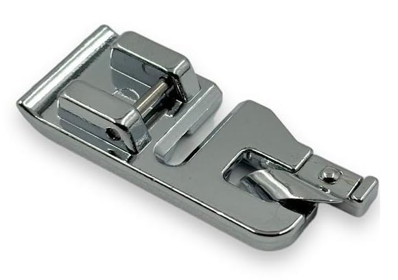 Image of ZENITH 6 mm Lace Foot Rolled Pressure Foot Snap on Type for Automatic Electric Low Shank Sewing Machines Suitable for Usha Janome Brother Singer etc Steel Finish (6 mm Lace Foot Rolled)
