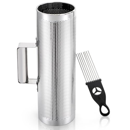 Foraineam Stainless Steel Guiro with Scraper, 12' x 4' Professional Latin Hand Percussion Instrument, Band Accompaniment Musical Training Tool Metal Guiro Shaker Instrument