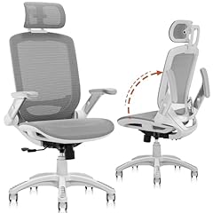 White Frame Dark Grey Mesh