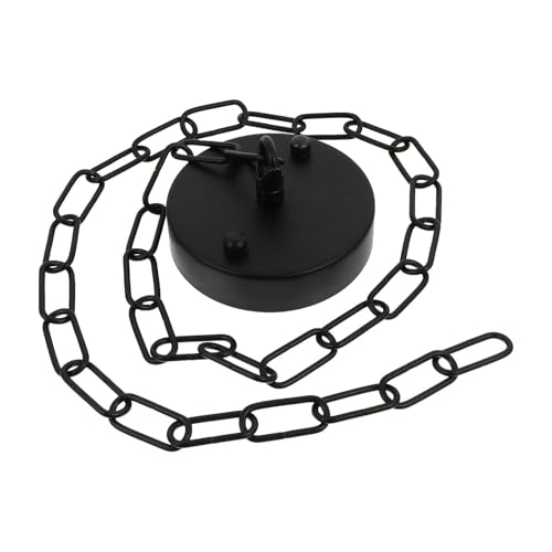 Cadena de hierro negro CRAFTHROU con gancho para lámparas de techo y candelabros funcionales