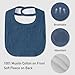 Muslin Baby Drool Bibs for Unisex Boys Girls, 6 Pack Soft Cotton Baby Bib for Teething Drooling, Essentials Shower Gift (6, Blue)