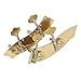 WUQIMUSC 4 String Upright Double Bass Pegs Header Conjoined Peg Brass size for 4/4 3/4
