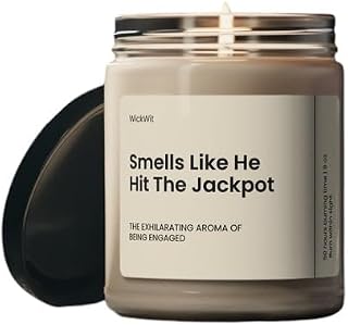 Jackpot Soy Wax Candle - Hilarious Engagement & Bridal Shower Gift, Eco-Friendly 9oz Scented Candle, Perfect Funny Engagement Present