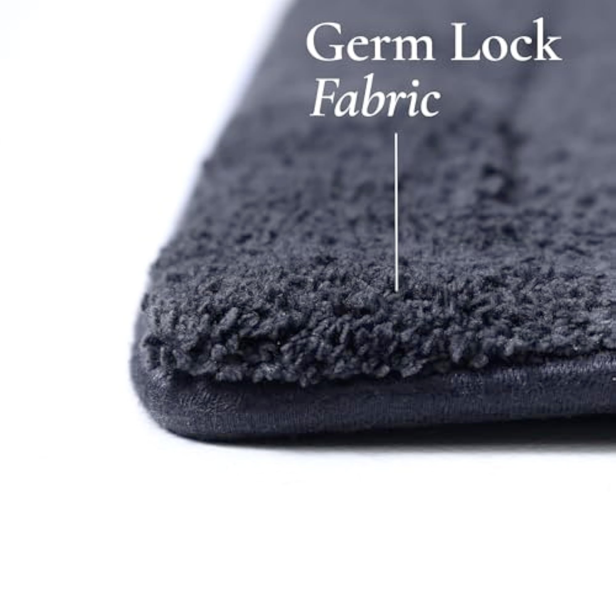 Pack of 2 Thick Memory Foam Bath Rugs, Machine Washable