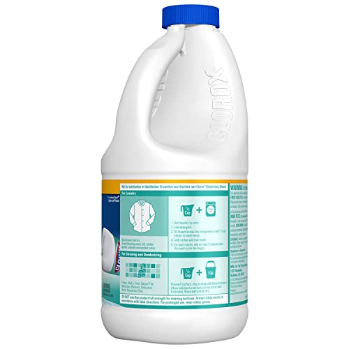 Clorox Splash-Less Bleach, Concentrated Formula, Clean Linen, 40 Ounce Bottle - Pack of 2 (Package May Vary) - image 9