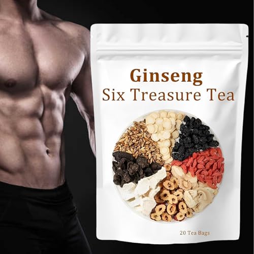 Kidney tea formula Ginseng Six Treasure Tea - Ginseng Five Treasure, Organic Cleanse Herbal Tea, Chinese Healthy Kidney Cleansing