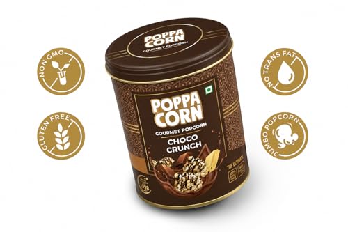Image of POPPACORN Gourmet Popcorn, Tin Pack (150g, Choco Crunch)