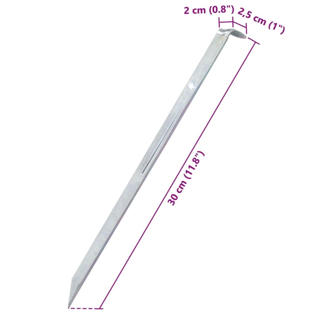 Piquetas STK de acero galvanizado, longitud de diámetro, robustas, para camping, exteriores, accesorios de tienda de campaña, cuerda tensora y sujeción segura en senderismo, trekking festival