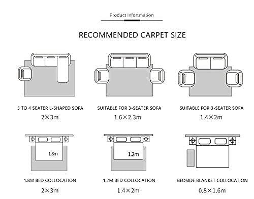 Fxbza Large Area Rugs Runner Rug Light Luxury Metal Gray Stitching 150X200Cm (4Ft92''X6Ft6) #TOP3