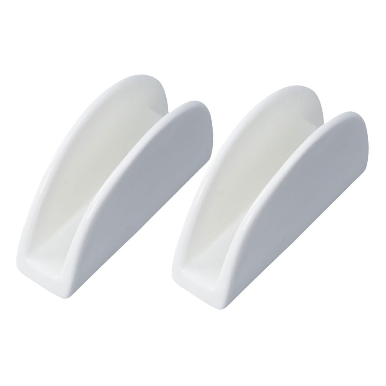 Blanco Servilletero de Mesa 2 Piezas Cerámica para Cena
