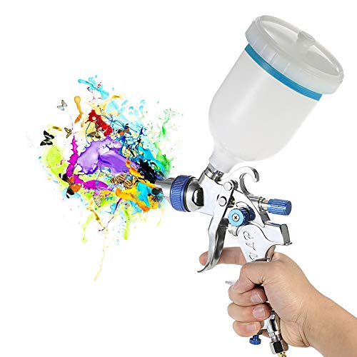 KKmoon 601 Airbrush Kit HVLP Pistola a Spruzzo d'aria Gravity Feed Paint Sprayer Set di Spazzole d'aria In Acciaio Inox 1.4mm 1.7mm 2.0mm Ugello Auto Car Detail Painting per Spot Repair Face Paint