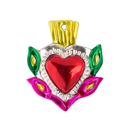 Fanmex - Fantastik - Corazón De Hojalata Artesanía Mexicana Pequeño Puntos Fanmex - Fantastik - Corazón De Hojalata Artesanía Mexicana Pequeño Puntos
