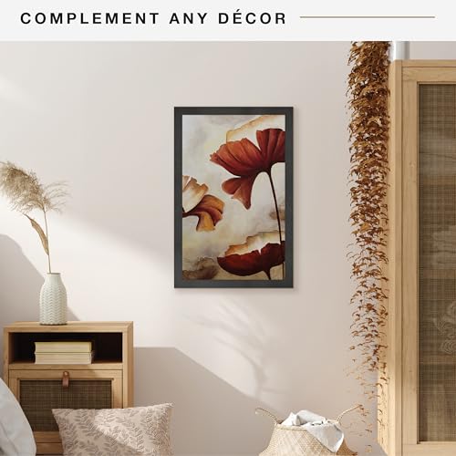 MCS Studio Gallery 14x22 Poster Frame Black Woodgrain, Vertical & Horizontal Wall Hanging Large Picture Frame for Photos, Posters & Art Prints (1-Pack)