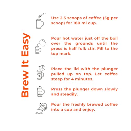 Image of Kents Coffee Brazilian Boss - French Press Coffee | Nutty, Smooth And Choco | Medium Roast, Full-Bodied And Balanced | Low Acidity Coffee | No Added Flavours (100g)