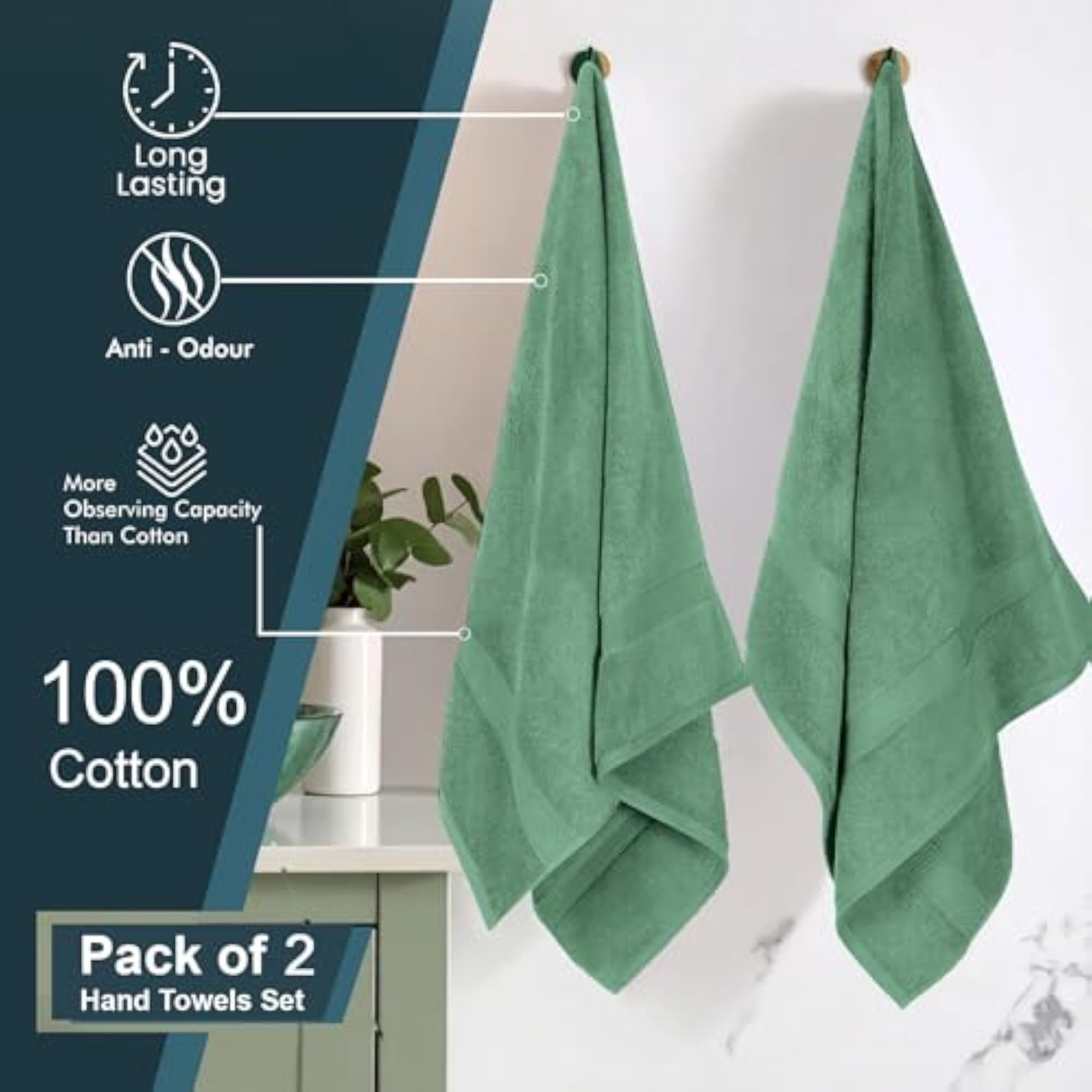 Ultra Soft Quick Dry Hand Towel Set of 2