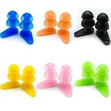 6 Sets Waterproof Kids Swimming Earplugs Case Packed...
