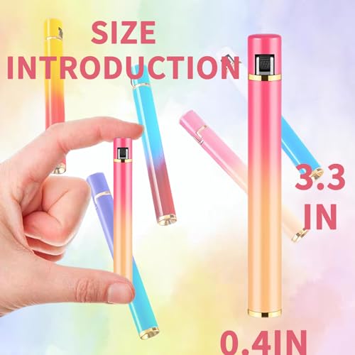 Encendedor mini rellenable con diseño degradado rosa miniatura 5