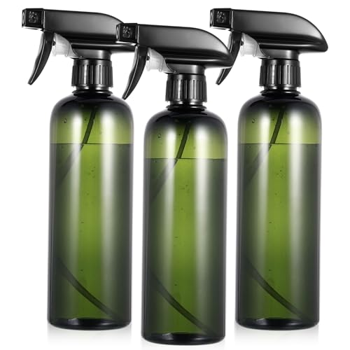 3 Pcs 500ml Botellas de Spray Vacías, Botella Spray Pulverizadores de Plantas, Botellas de Agua de Pulverización de Plástico para Limpieza de Cocina Jardinería Peluquería Plantas(Verde Oscuro)