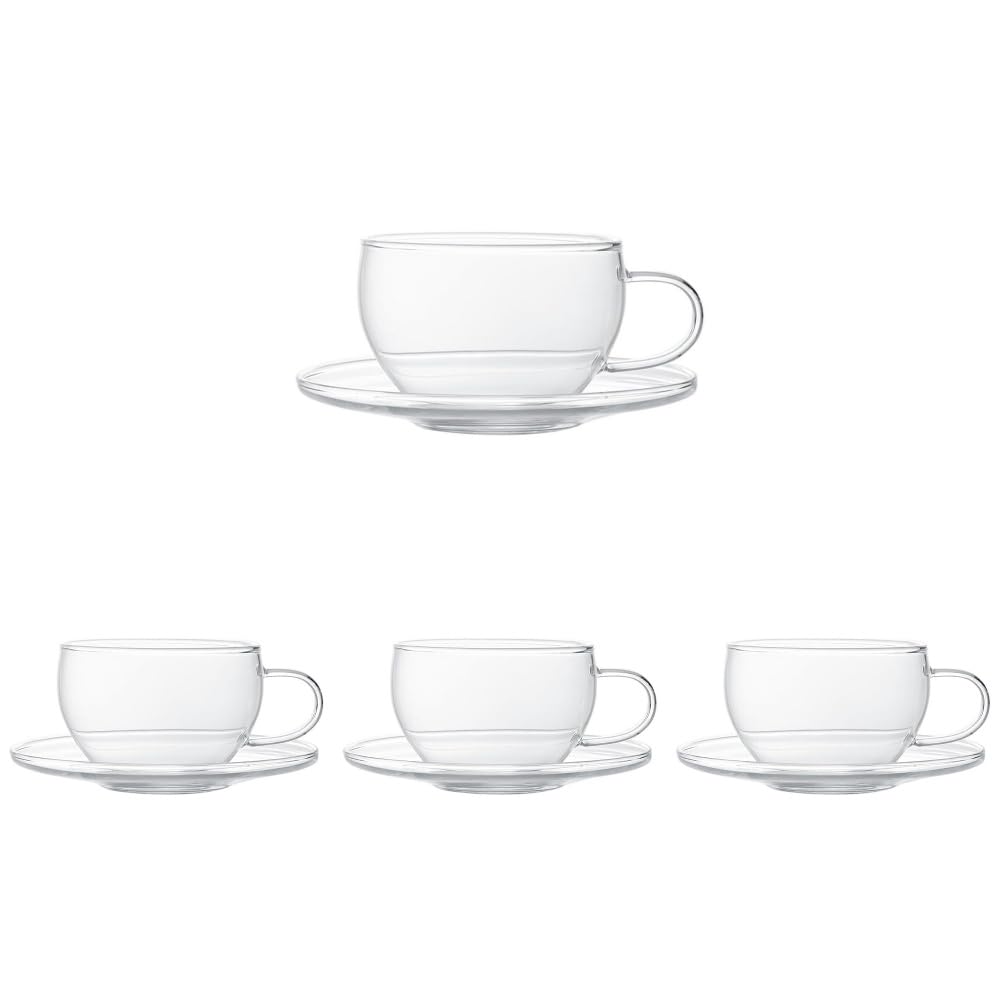 Amazon｜ニトリ(NITORI) 耐熱ガラスカップ&ソーサー 300ml 8966535