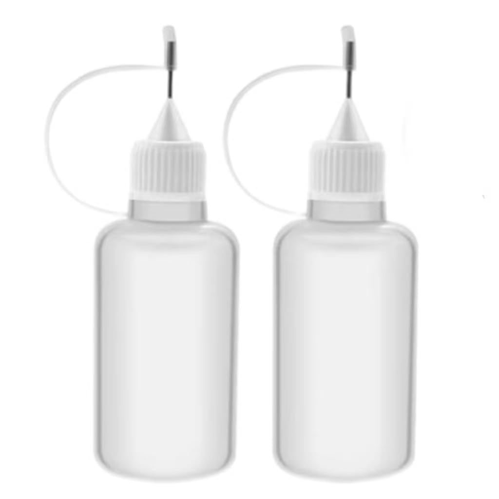 DPWOUM 2pc 5ml Precision Needle Tip, Empty Dropper Plastic Bottles, glue needle applicator, Applicator DIY Quilling Tool Squeeze Bottle for Paper Quilling DIY Craft