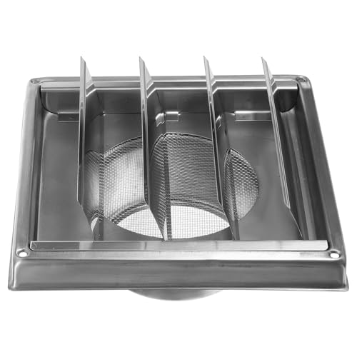 Grille de ventilation acier inoxydable carré pour mur extérieur