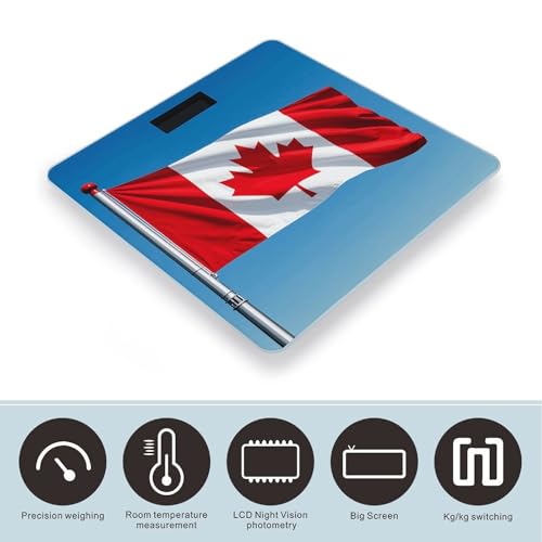 Báscula digital Retro Canada Flag para baño miniatura 3