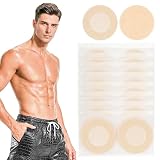Liuliushun 40 Pares Pezoneras Running Hombre, 4,5 cm Protectores de Pezón para Hombre Antifricción, Cubre Pezones Invisible Impermeables para Corredores y Atletas