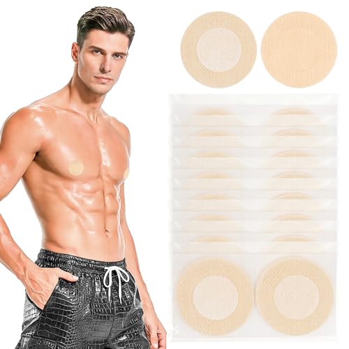 Liuliushun 40 Paia Copricapezzoli da Uomo, 4,5 cm Protezioni per